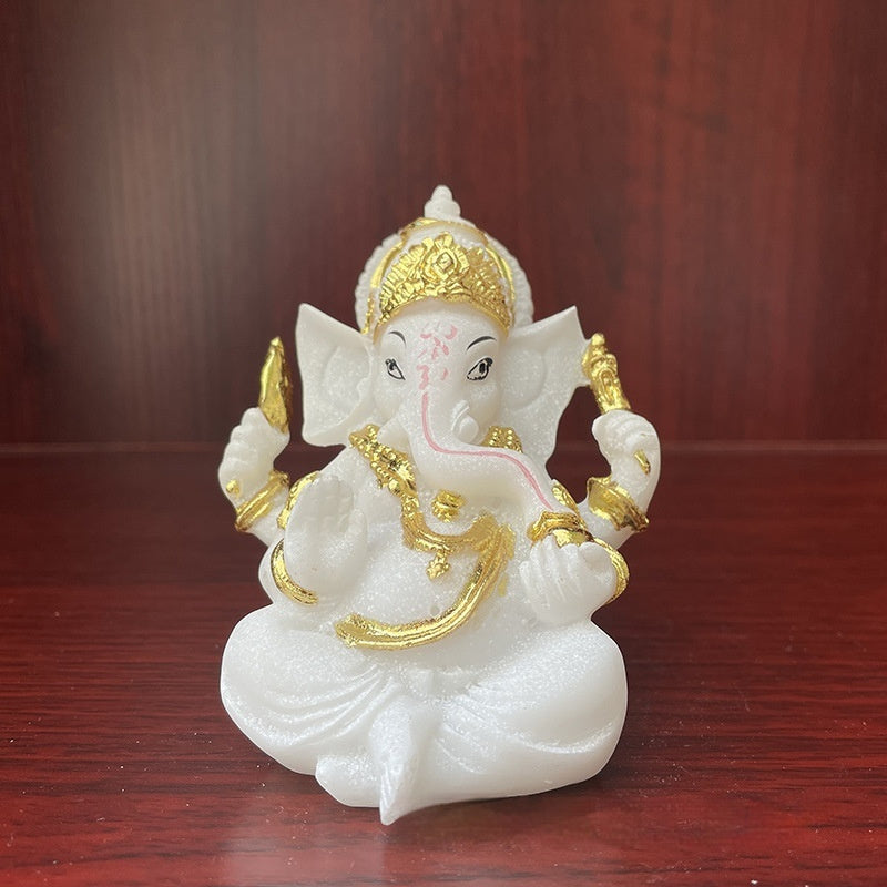 Glass Resin Southeast Asia Buddha Statue Ganesh Home Desktop Furnishings Decoration