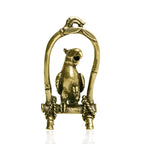 Bird Cage Parrot Pendant Starling Hand Pieces Solid Bronze Statue