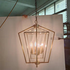 Retro Copper Industrial Style Four-head Chandelier Simple
