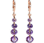 18K gold-plated diamond drop earrings