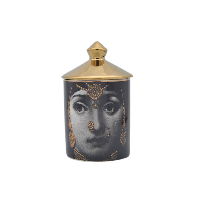 Face Aromatherapy Candle Holder Can Cotton Swab Storage Container