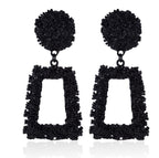 Big Vintage Earrings for Women Gold Silver Black Geometric Statement Earring Metal Earing Hanging Fashion Jewelry