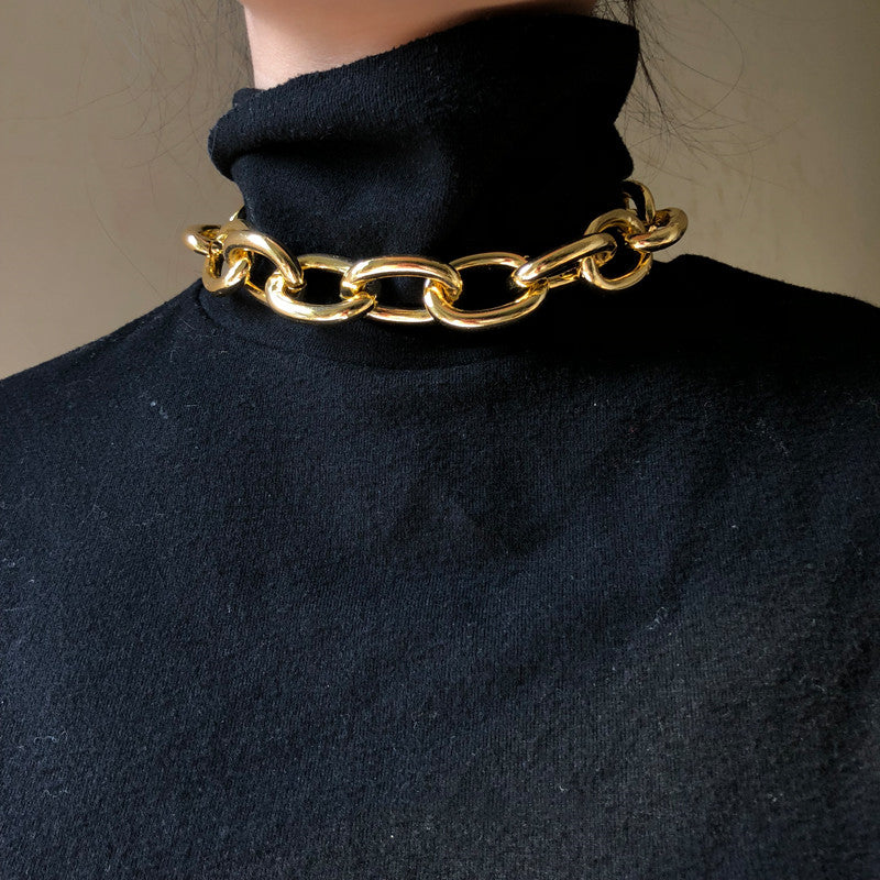 Choker exaggerated punk style lady necklace
