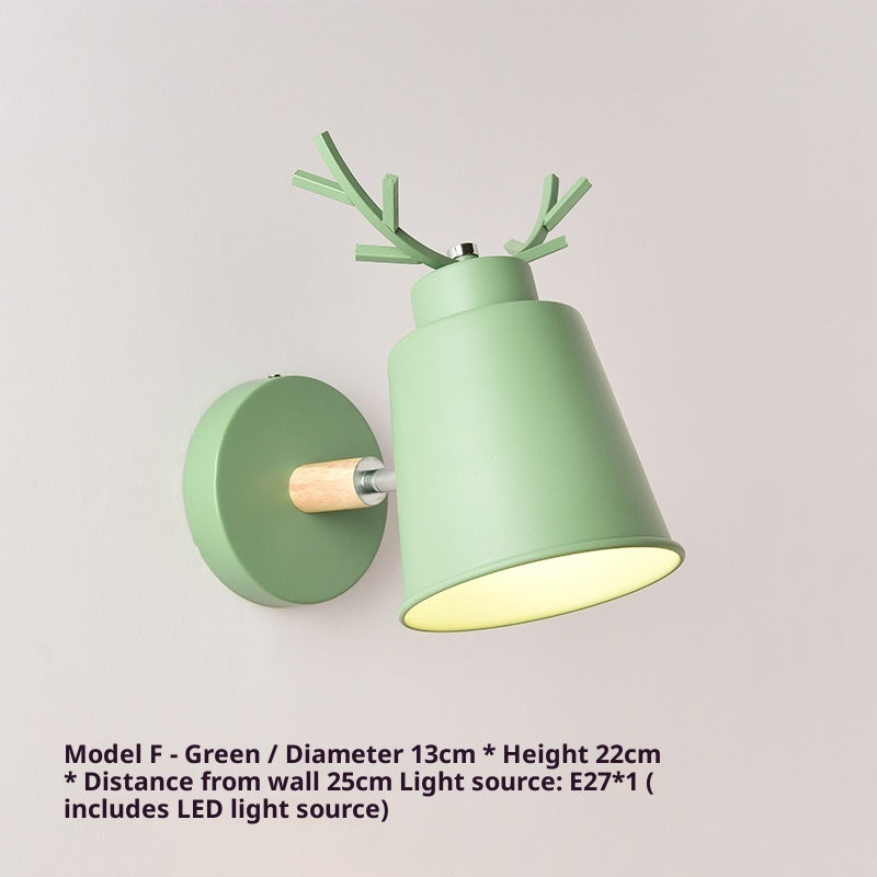 Nordic Log Color Macaron Decorative Wall Lamp