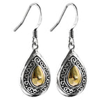 Women's Niche Wave Drop Gold Plated Earrings