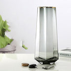 Light Luxury Gold Rim Colored Diamond Vase Rose