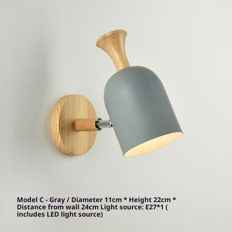 Nordic Log Color Macaron Decorative Wall Lamp