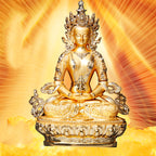 Alloy 5-inch Immeasurable Longevity Buddha Statue