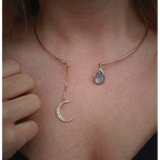 Crystal Crecsent Choker