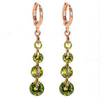 18K gold-plated diamond drop earrings