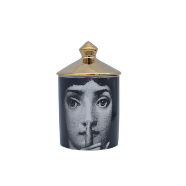 Face Aromatherapy Candle Holder Can Cotton Swab Storage Container