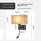 Hotel Study Chinese Creative Fabric Wall Lamp