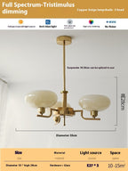 Living Room Chandelier Retro Cream Bedroom Dining Room Lamps