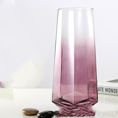 Light Luxury Gold Rim Colored Diamond Vase Rose