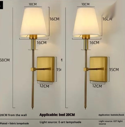 Indoor Bedroom Bedside Reading Wall Lamp