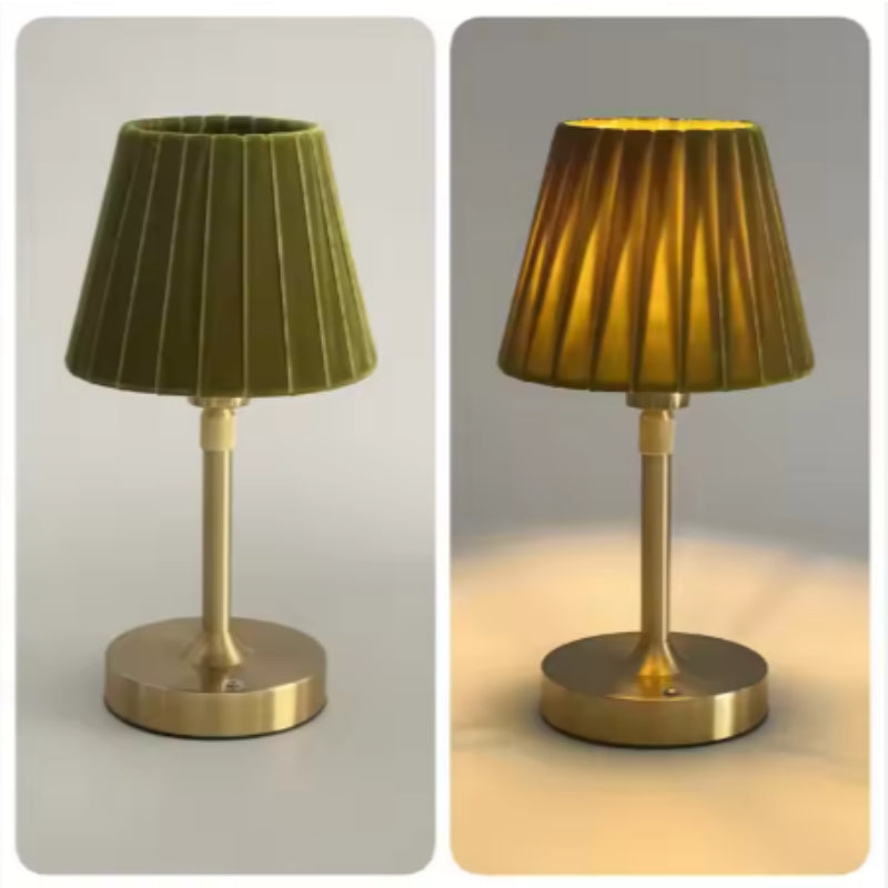 Adjustable Height LED Cordless Fabric Table Lamp