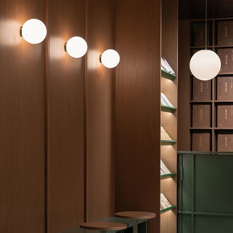 Nordic Simple Round Spherical Wall Lamp