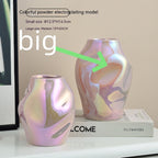 Gold Simple Ceramic Vase Home Flower Arrangement Ornaments