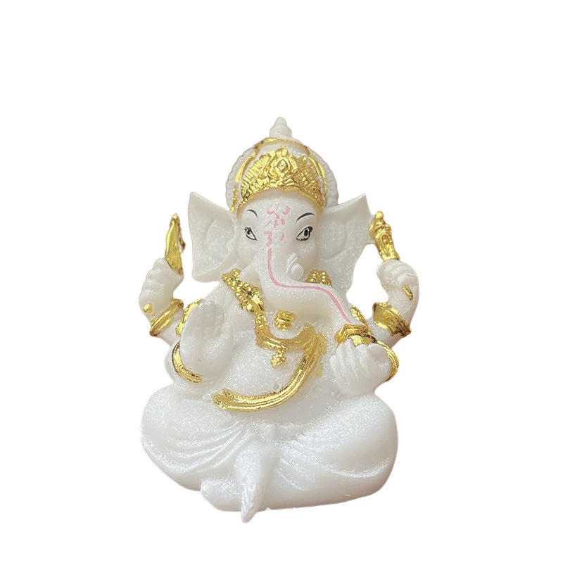 Glass Resin Southeast Asia Buddha Statue Ganesh Home Desktop Furnishings Decoration