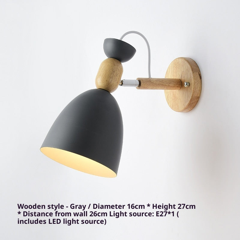 Nordic Log Color Macaron Decorative Wall Lamp