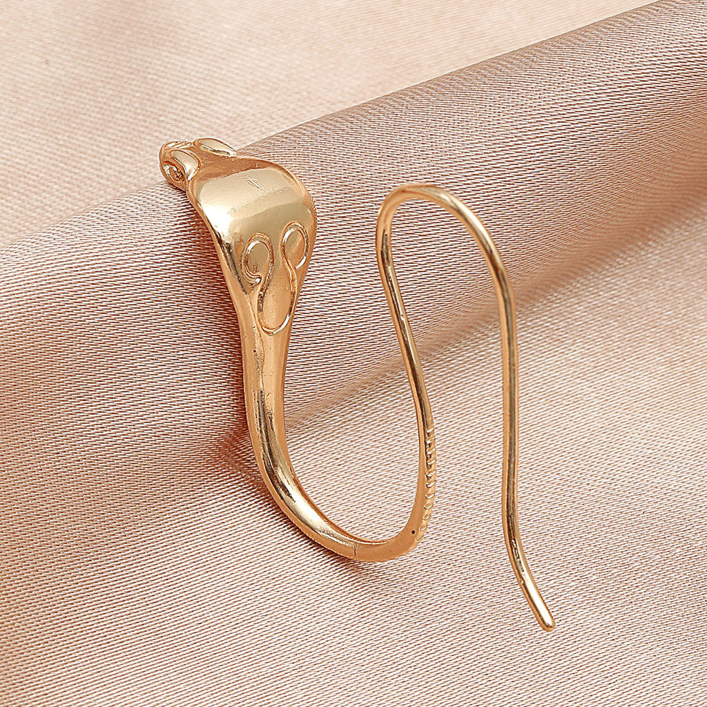 Exaggerated Metal Copper Plated Earring Single Statement