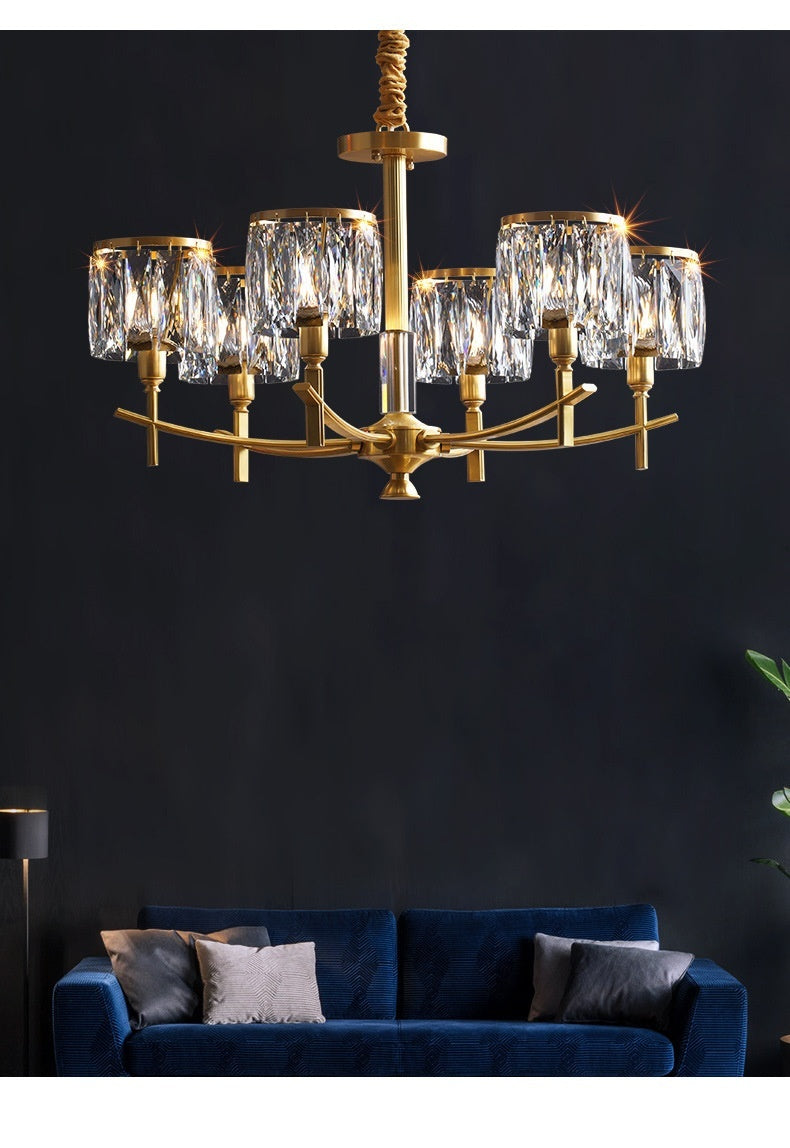 Crystal Chandelier Lamp In The Living Room Post-modern Minimalist Creative