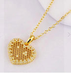 Gold Honeycomb Necklace Pendant