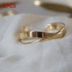 Geometric Cross Bangle Bracelet