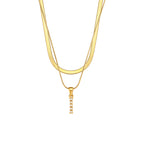 Fiona Layered Gold Initial Letter Necklace