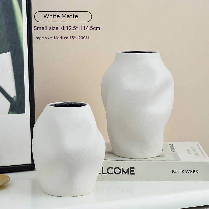 Gold Simple Ceramic Vase Home Flower Arrangement Ornaments