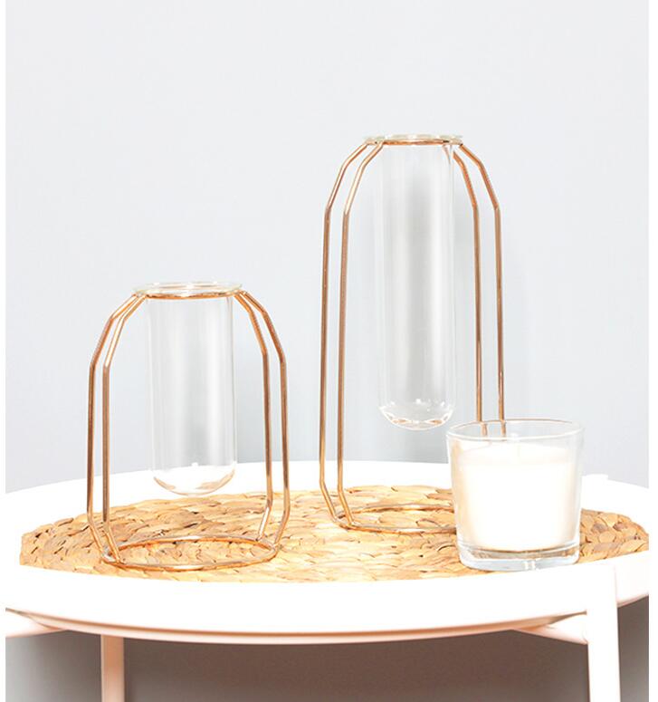 Geometric Rose Gold Vase