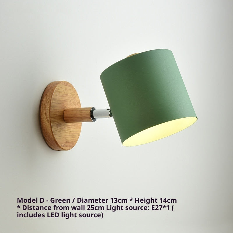 Nordic Log Color Macaron Decorative Wall Lamp