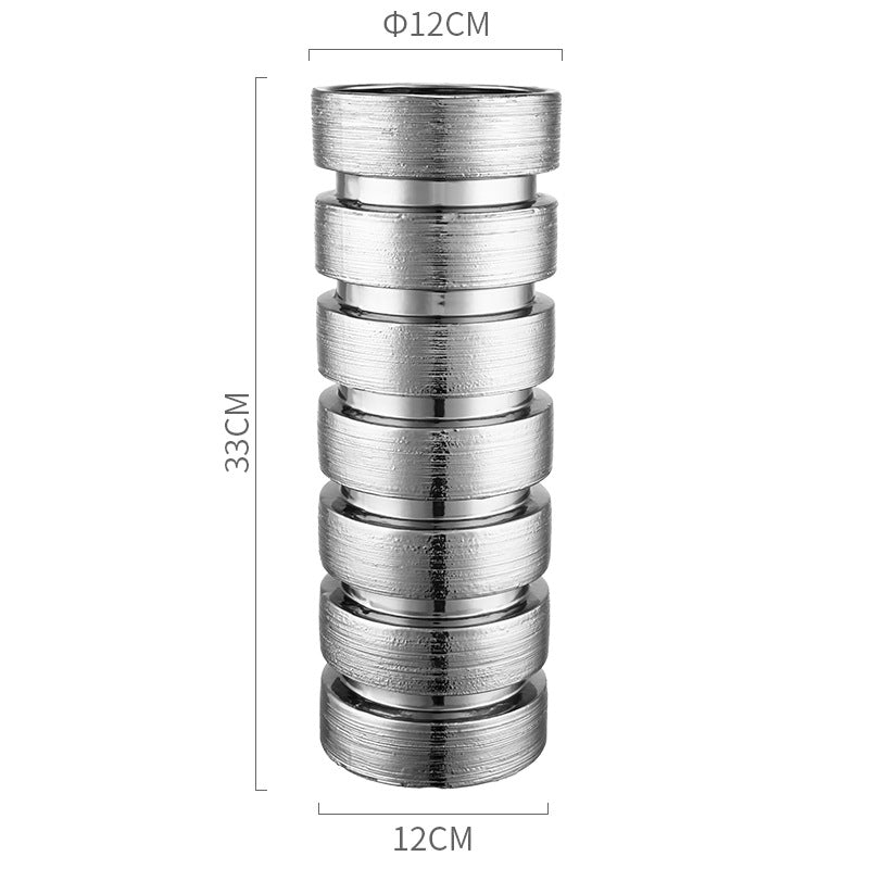 Gold And Silver Color Ceramic Vase Decoration Home Decoration