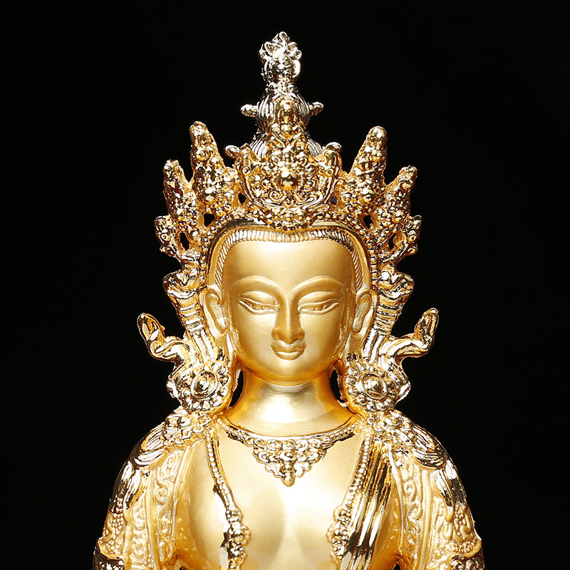 Alloy 5-inch Immeasurable Longevity Buddha Statue