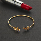 Tocona  T Fashion Bohemia Leaf Knot Hand Cuff Link Chain Charm Bracelet Bangle For Women Gold Bracelets Femme Jewelry 6115