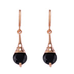 Rose Gold Drop Earrings Copper Zircon