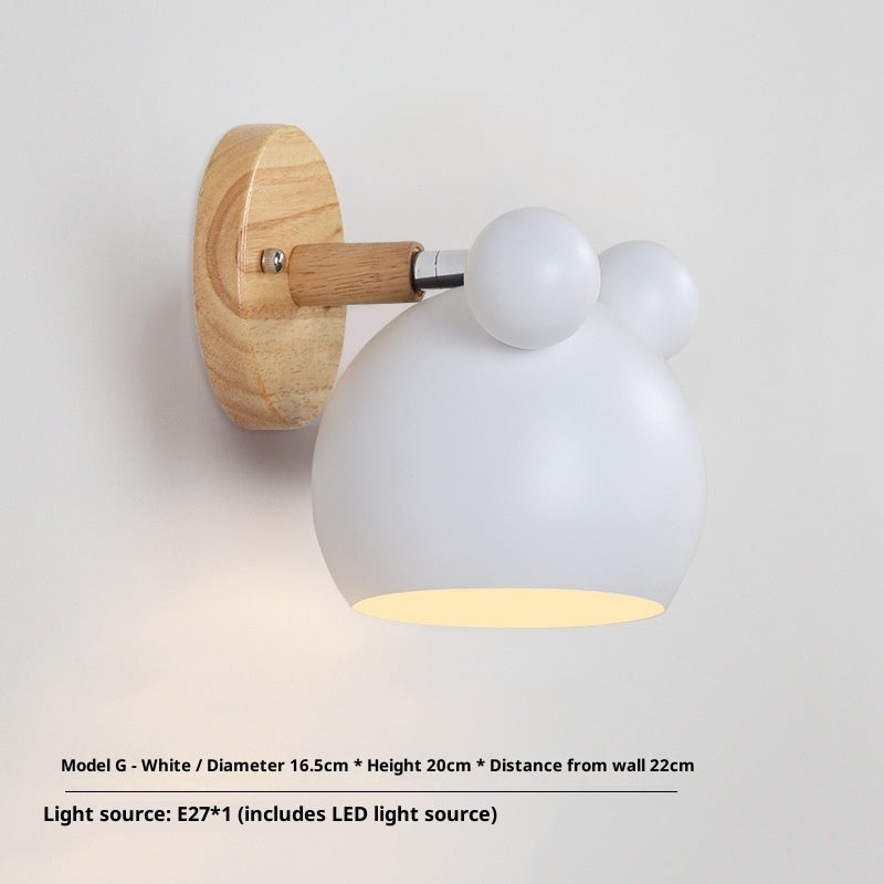 Nordic Log Color Macaron Decorative Wall Lamp