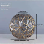 Creative Diamond Star Gold-painted Glass Vase