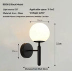 Internet-famous Wall Lamp LED Bedside Bedroom Modern Minimalist Creative Living Room Balcony Staircase Corridor Wall