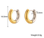 Ingrid Dual Tone Hoop Earring