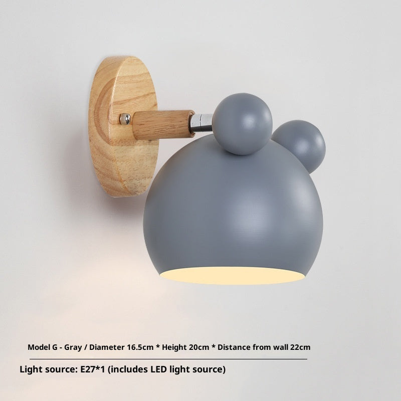 Nordic Log Color Macaron Decorative Wall Lamp