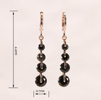 18K gold-plated diamond drop earrings