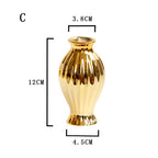Gold European-style Embossed Ceramic Small Vase