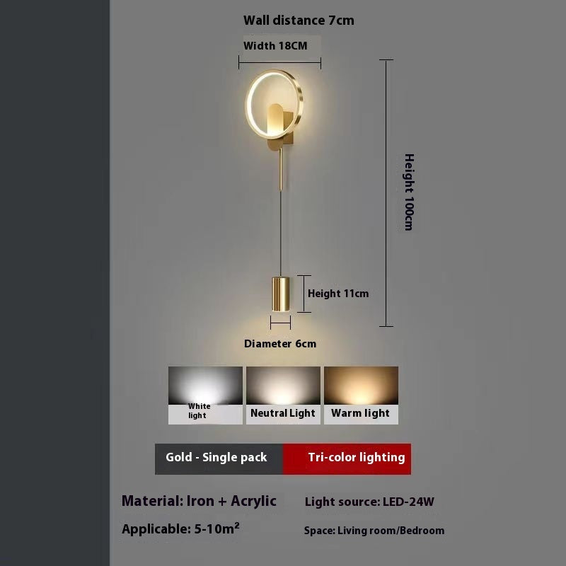 Bedside Wall Lamp Master Bedroom Modern Minimalist Designer