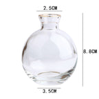 Gold-painted Transparent Colored Glass Vase