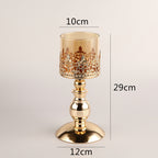 Crystal Candle Holder Creative Decoration Restaurant Metal Glass