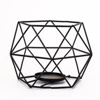 Pentagon Christmas Wrought Iron Geometric Electroplating Candle Holder