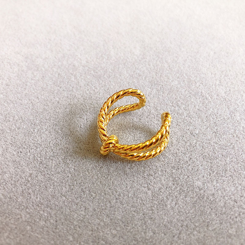 18K Gold Plated Knot Adjustable Ring