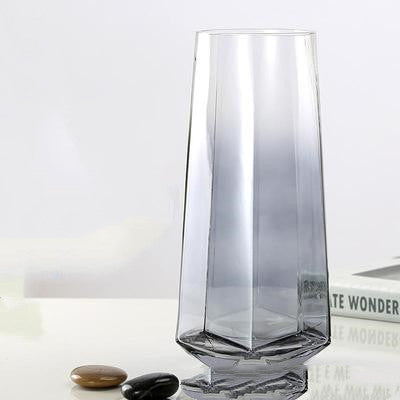 Light Luxury Gold Rim Colored Diamond Vase Rose