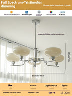 Living Room Chandelier Retro Cream Bedroom Dining Room Lamps